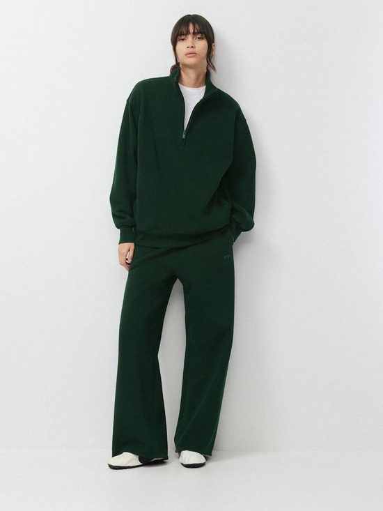 Aritzia Tops - Aritzia Sweatfleece Boyfriend Fit Cozy Zip Up in Deep Forest Green Oversized M